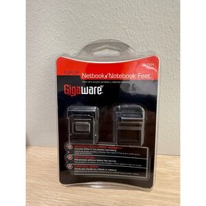 Gigaware Flip-Up Netbook Notebook Feet Laptop Riser Adhesive Black 26-1534 NEW